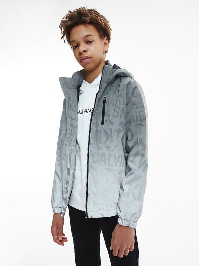 Calvin Klein Ruhák HU996468 | Calvin Klein Reflective Hooded Zip Up Fiu Dzseki Szürke